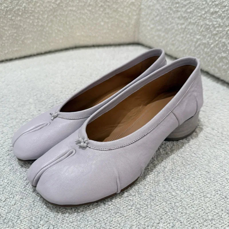 New Fashion Design Tabi Women Handmade Women Flats High Quality Split-Toe Mules Ballet Shoes Zapatos De Mujer