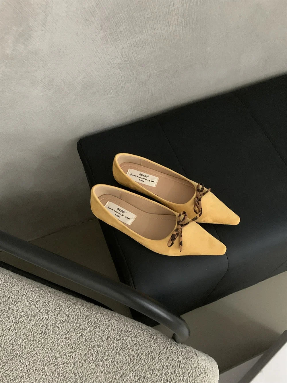 Pointed Toe Women Loafers New Arrivals Autumn Spring Dress Shoes Low Heeled Flats Bow Design Casual Slides Mules Shoes