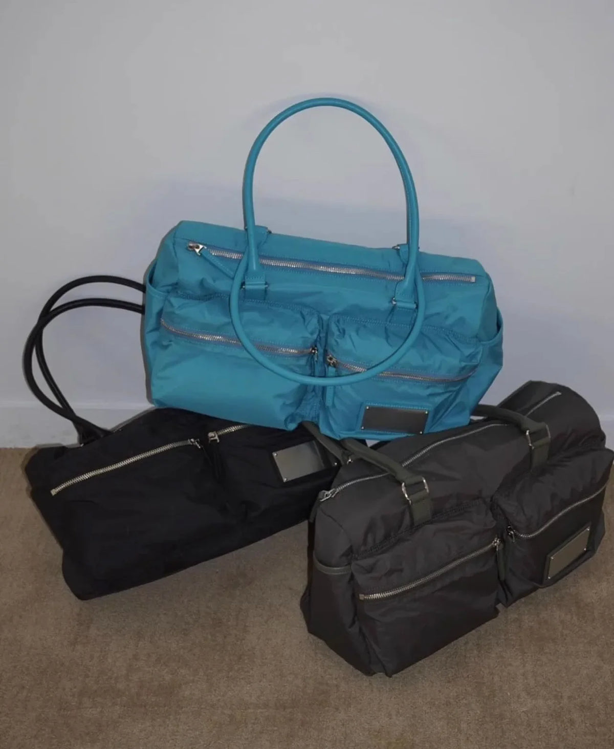 Double Pocket Fashion Bag for Women's New Travel Large Capacity Nylon One Shoulder Handheld Fitness Tote Bags