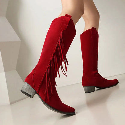 Shoes Fashion Boots Woman Sexy Thigh High Heels High Sexy Boots-Women Round Toe Punk Over-the-Knee Stiletto Ladies Med Rub