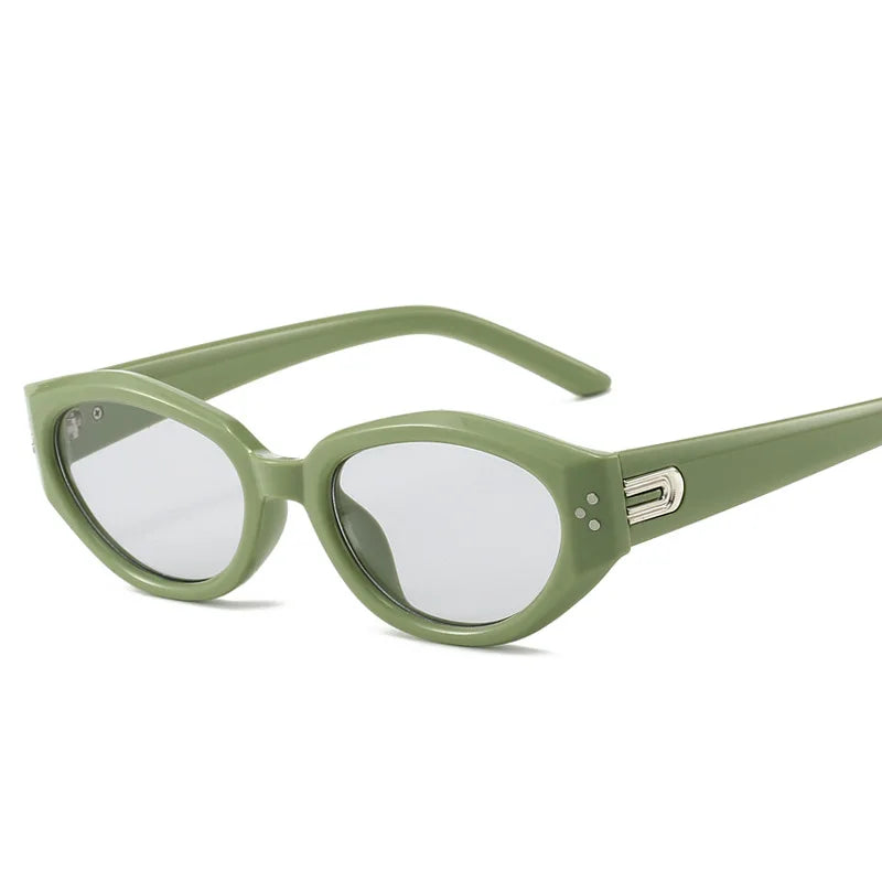 Fashion Oval Frame Sunglasses Personality Catwalk Small Frame Sunglasses Glasses Men's/Women's Universal UV400 Eyewear