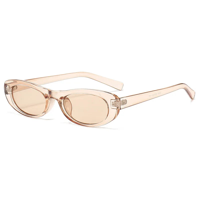 Fashion Cat Eye Sunglasses Women's Luxury Brand Small Oval Black Sun Glasses Women Goggle Trends Rectangle Eyewear UV