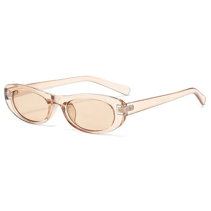 Fashion Cat Eye Sunglasses Women's Luxury Brand Small Oval Black Sun Glasses Women Goggle Trends Rectangle Eyewear UV
