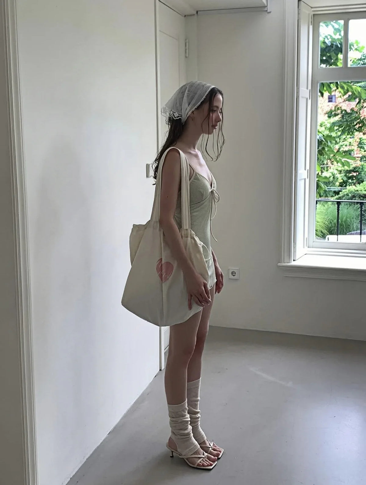 Neck Skirt Mesh Yarn To Cover The Belly and Show Thinness, High-end One-piece Swimsuit for Women