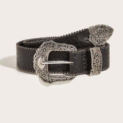 Unisex Jeans Belt Goth Y2k Designer Belts For Women High Quality Luxury Black Punk Accessory 3.8cm Waistband Men Belt Boho