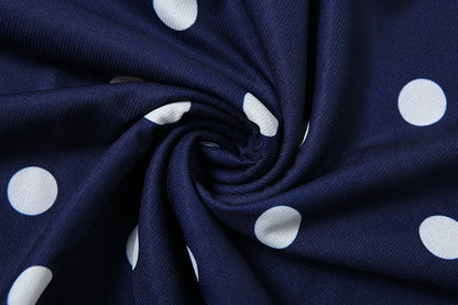 Sexy Polka Dot Print 2-Piece Set Women Halter Bandage Halter Backless Sleeveless Mini Tops+Straight Skirt Matching Suit