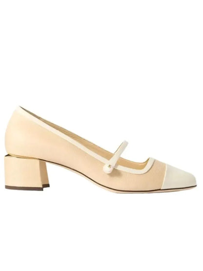 Women's New 4cm Thick High Heels Mary Jane Single Shoes Square Head Shallow Mouth Office Women's Size 34-46 Large Women's Shoes