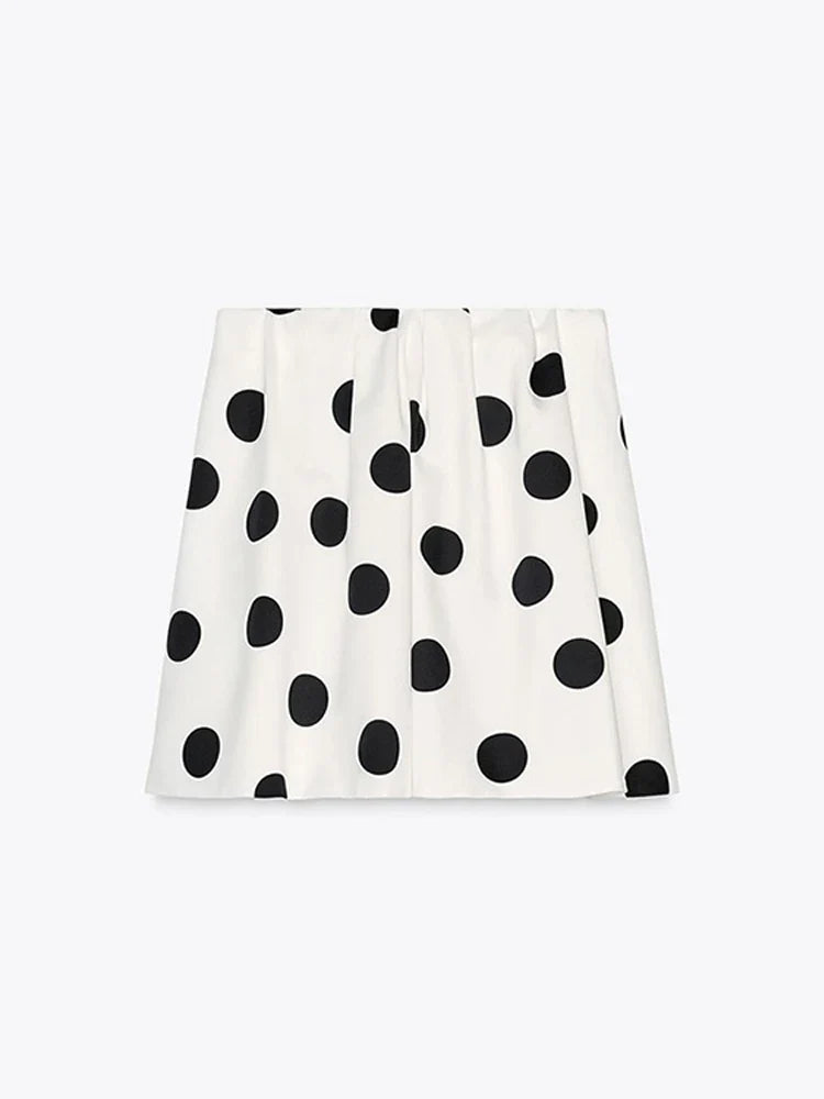 Sexy Polka Dot Women's Top Pants Sets Off Shoulder Backless Tube Top High Waist Straight Pant Female Suit Summer Lady Outfits