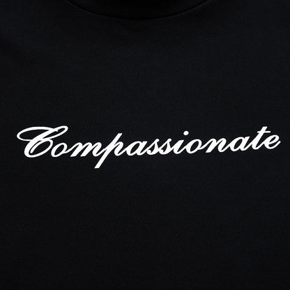 Compassionate Short-Sleeve Stylish Black Tee