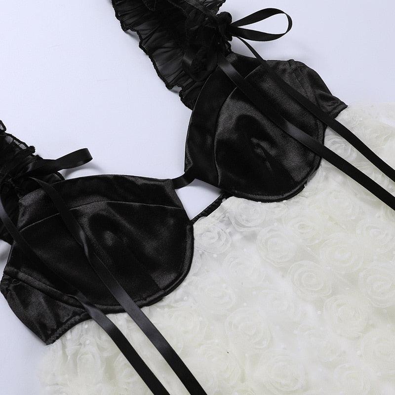 Strapless Voluminous Organza Mini Dress