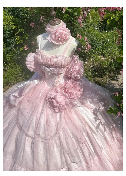 New pink wedding dress for coming-of-age ceremony student day party and banquet