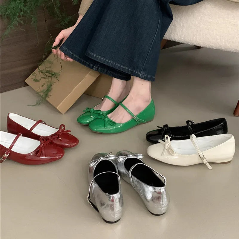 New Women Flat Shoes Fashion Shallow Ladies Casual Soft Mary Jane Shoes Outdoor Dress Flat Ballet Shoes