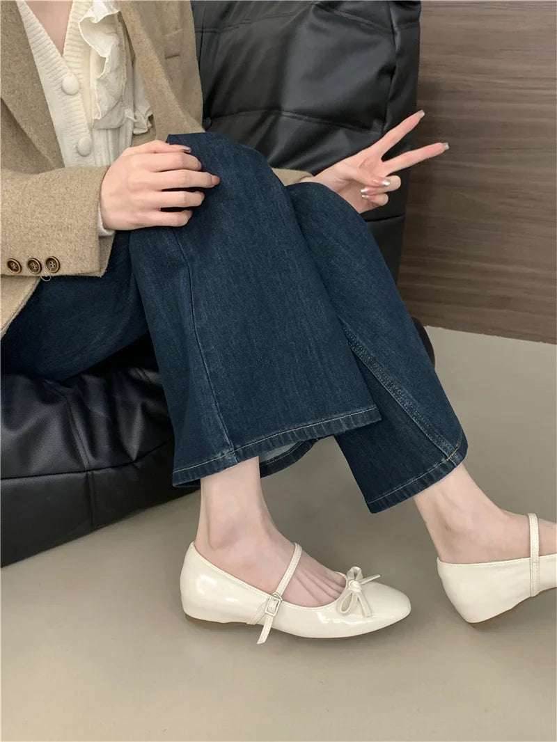 New Women Flat Shoes Fashion Shallow Ladies Casual Soft Mary Jane Shoes Outdoor Dress Flat Ballet Shoes