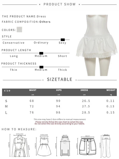 Sexy Y2K 2 Piece Set Women Trend Ruffle Ruffle Backless Tank Tops+Patchwork Skirts Matching Summer Vacation Clubwear