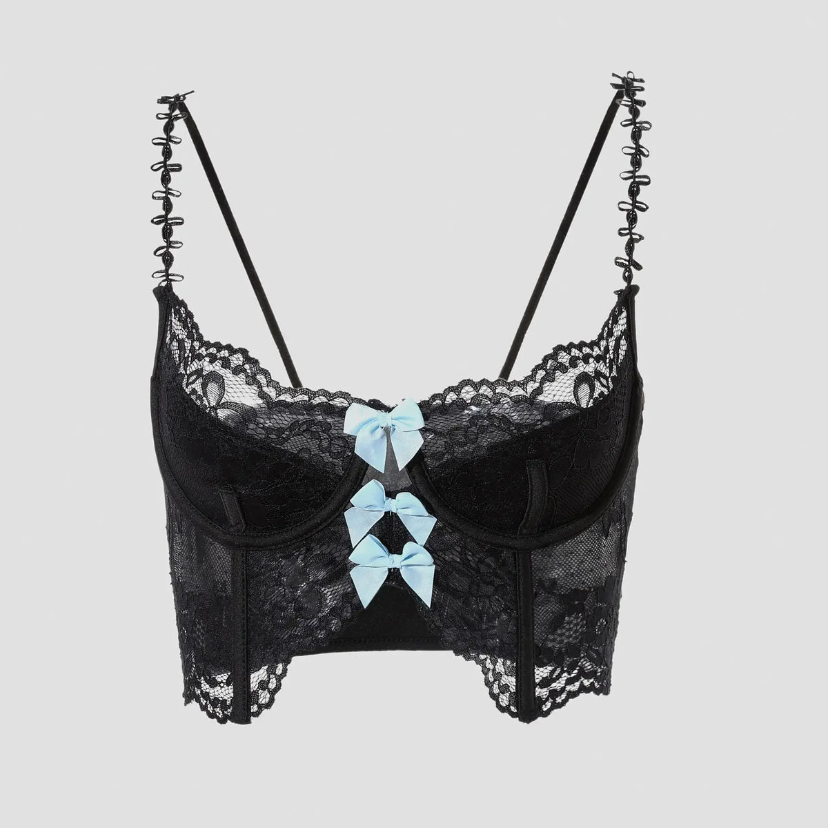 Spice Girls sexy wind new lace ins style sweet and spicy sexy collision bow fishbone small suspenders