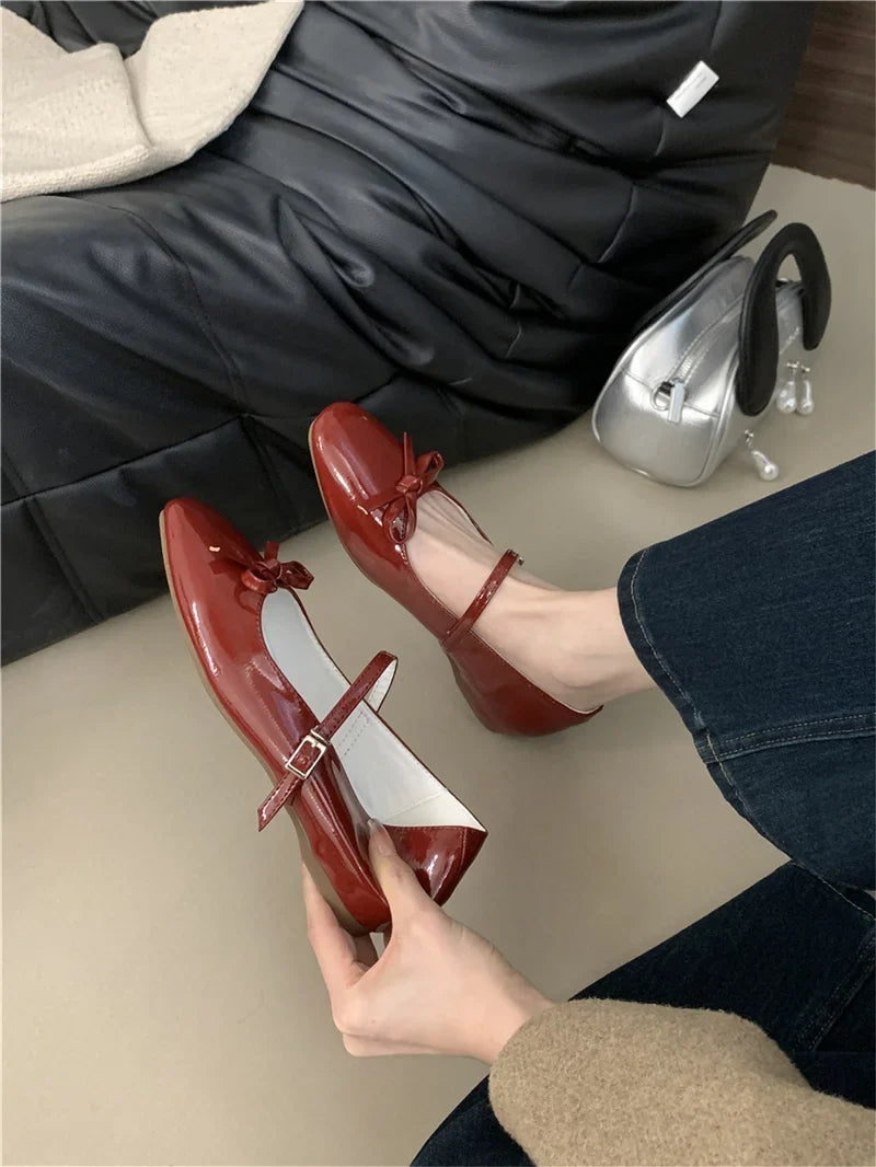 New Women Flat Shoes Fashion Shallow Ladies Casual Soft Mary Jane Shoes Outdoor Dress Flat Ballet Shoes