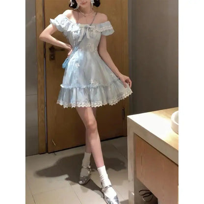 Flowing Flower Dreams Niche Design Dress Super Nice Floral Women Summer Pear Shape Waisted 2024