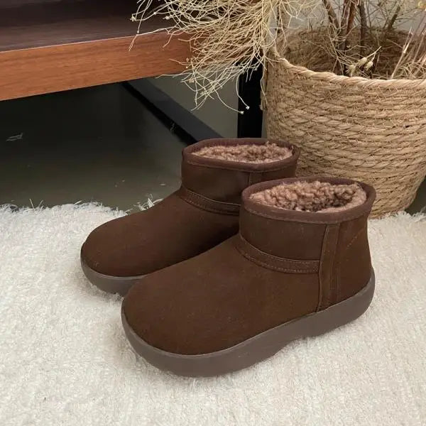 Winter Boots Lady Boots-Women Australia Female Shoes Snow Lolita Leather Shearling Fur Women's Leather Boots Winter Footwea