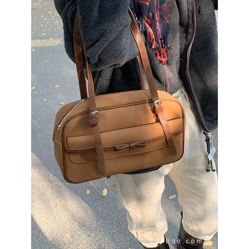 Korean Niche Underarm Bag for Women Autumn Winter New Retro Handbag Large Capacity Commuting Bags