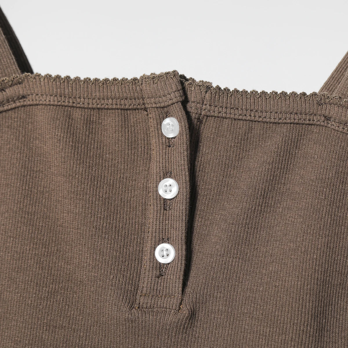 Vintage Brown Slim Cotton Tops Summer Ruffle Trim Sexy Square Collar Y2k Camis Blouses Women Sweet Cute Slim Crop Top Chic
