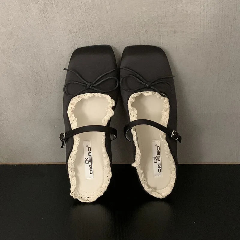 Summer Spring Female Slides Ladies Flats Slippers Shoes Fashion Butterfly-Knot Women Flats Slippers Sandals Shoes Mules