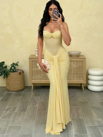 Puss Mesh Patchwork Dress Women Summer Trend Halter Off Shoulder Backless Ruched Ribbon Midnight Prom Party Hipster Dress