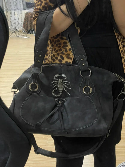 Cool Women Shoulder Bags Y2K Bag Luxury Leather Crossbody Bag Solid Color Messenger Bag Purse Hobos Handbags bolsa