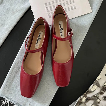 Spring New Women Mary Jane Shoes Fashion Round Toe Shallow Slip On Ladies Flat Shoes Soft Sole Outdoor Dress Ballerina