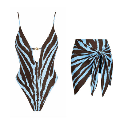 Deep V One Piece Cut Out Swimwear Women Halter Monokini High Leg Swimsuit Sexy Slimming Resort Wear Bathing Suit Bodysuit Summer