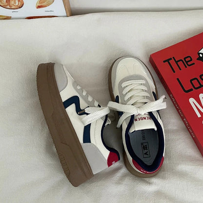 Women Shoes Autumn Wedge Basket Clogs Platform All-Match Casual Female Sneakers Fall Sports Creepers Small New Retro