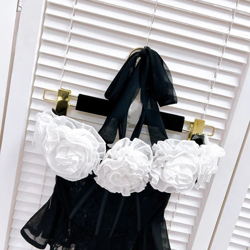 Fashion Jacquard Ruffled Tank Tops for Women Sexy Short Slim Sleeveless Tops Female Summer New Clothing Y3967