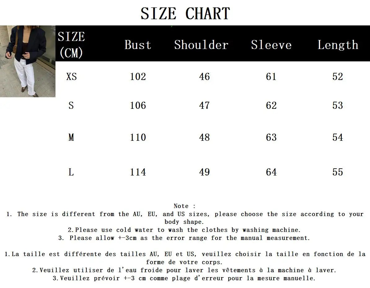 Vintage Solid Striped Cropped Jacket Women Autumn Long Sleeve Cardigan Blazer Outerwear New Casual Fashion Short Jackets