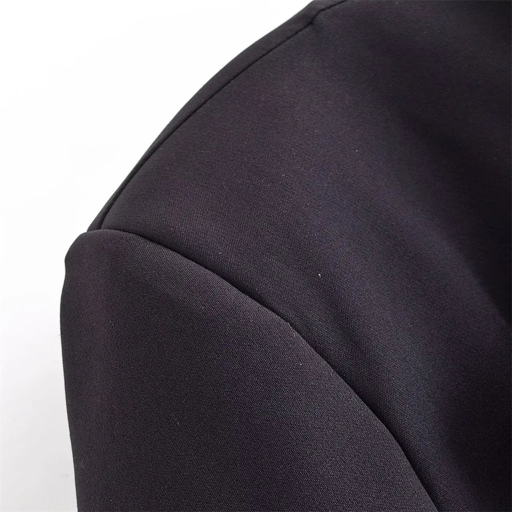 Fashion Scarf Blazers jacket Female Elegant Long Sleeve Patchwork Commute Pocket Outwear Women's Contrast Suit jacket 2026