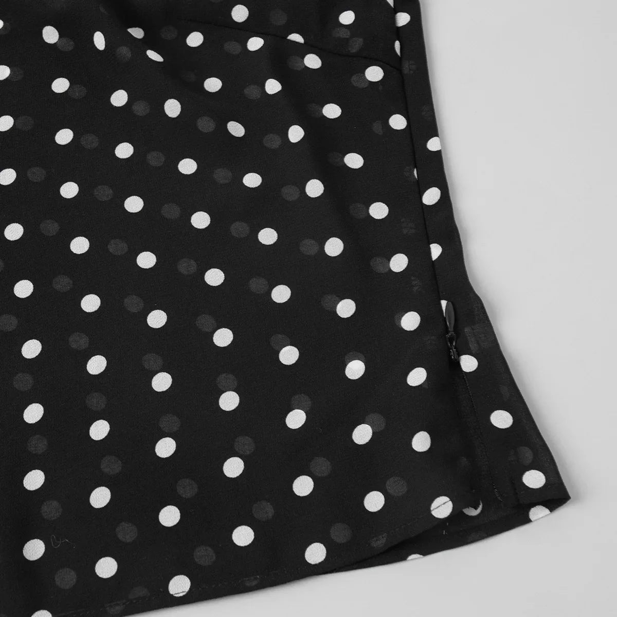 Black Polka Dot Sexy Asymmetric Blouse Women Sheer Mesh One Shoulder Draped Crop Top Women's Date Night Party Club Top