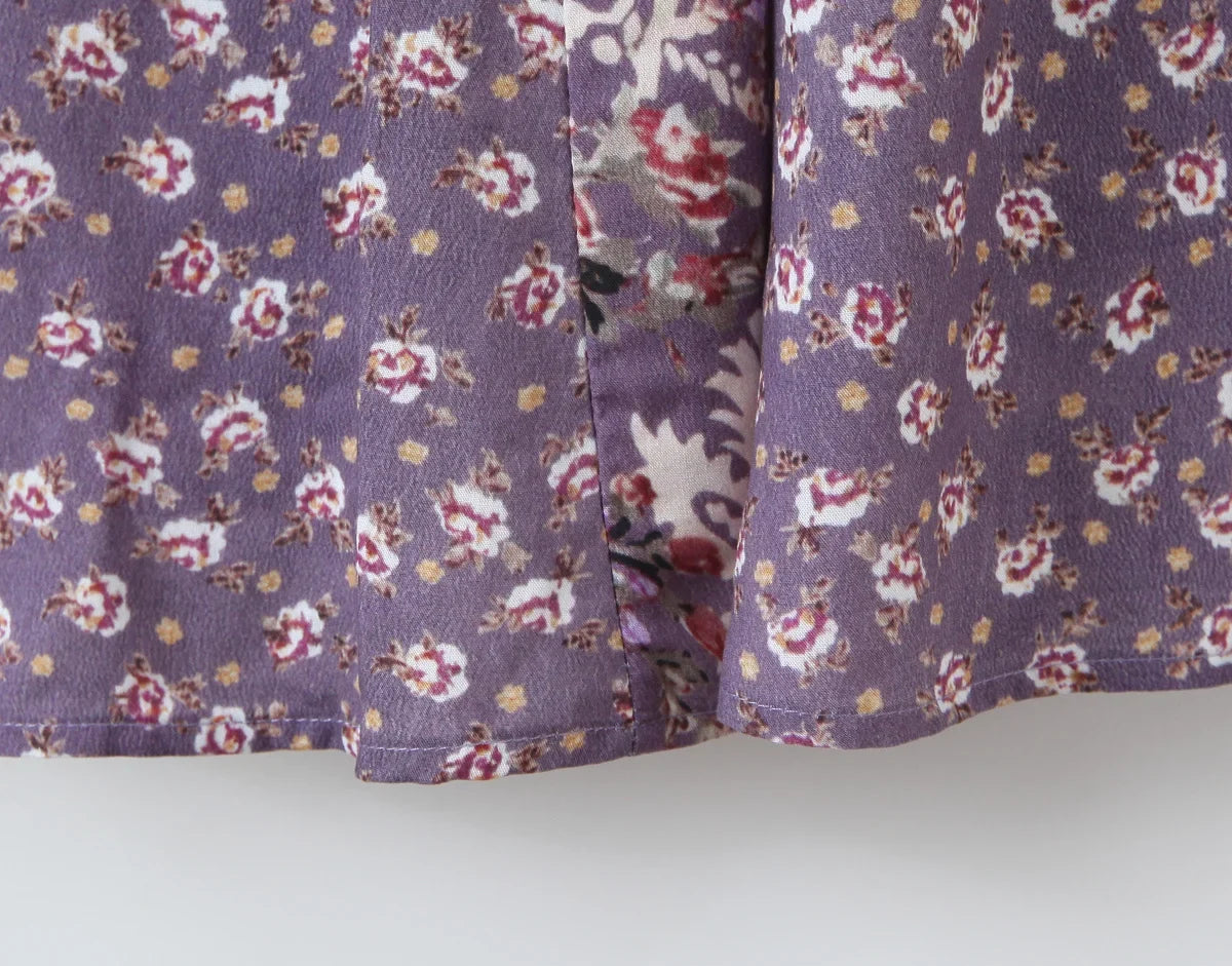Vintage Floral Print Sling Vacation Dress Women New 2026 A-line Midi Big Swing Casual Summer Dresses