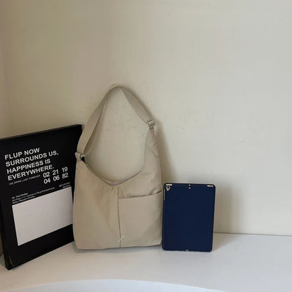 Vintage Simple Solid Shoulder Bags Casual All Match Travel Women's Handbags Trendy Streetwear Grunge Underarm Bag Y2k Aesthetic