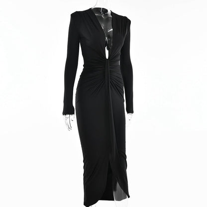 Party Robe Bodycon Deep V Neck Bandage Ladies Dress
