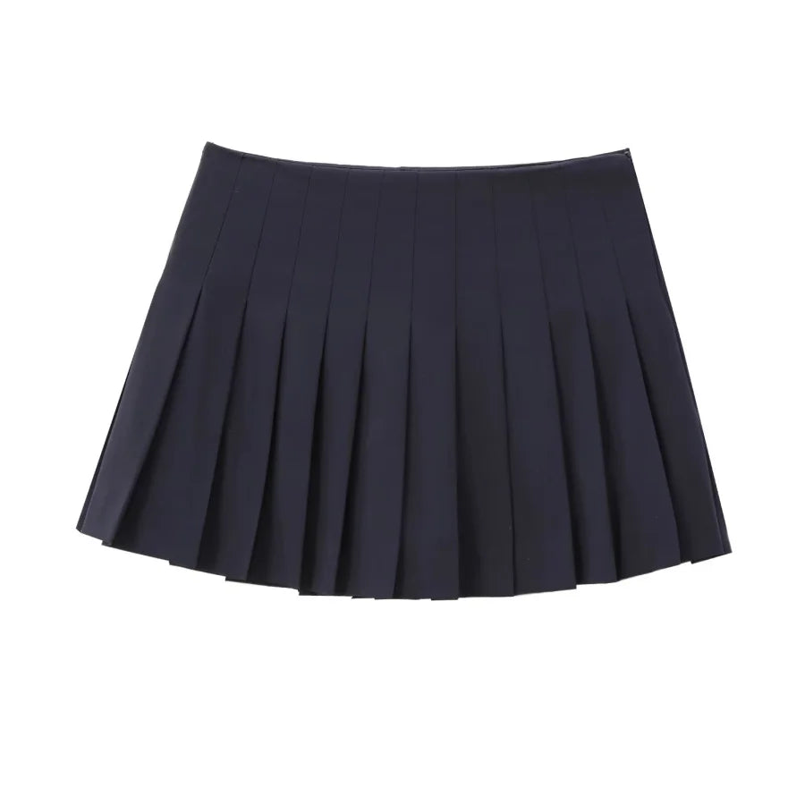 Autumn and winter new TRAF women's wide pleated temperament elegant casual mini short culottes 3152544