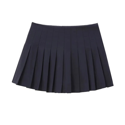 Autumn and winter new TRAF women's wide pleated temperament elegant casual mini short culottes 3152544