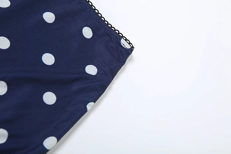 Sexy Polka Dot Print 2-Piece Set Women Halter Bandage Halter Backless Sleeveless Mini Tops+Straight Skirt Matching Suit