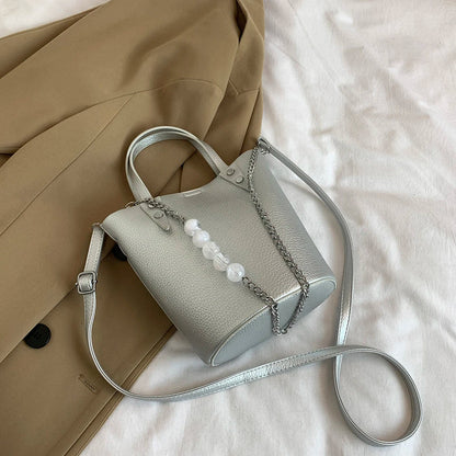 2 Sets Bucket Tote Bags PU Leather Shoulder Crossbody Bags For Women Fashion Large Travel Bag Designer Luxury Lady Underarm Bag