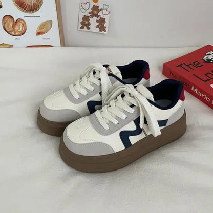 Women Shoes Autumn Wedge Basket Clogs Platform All-Match Casual Female Sneakers Fall Sports Creepers Small New Retro