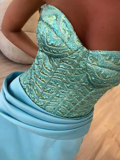 Sexy Pleated Patchwork Sling Long Dress Women Sleeveless Backless A-line Holiday Maxi Dresses 2025 Summer Lady Beach Party Robes