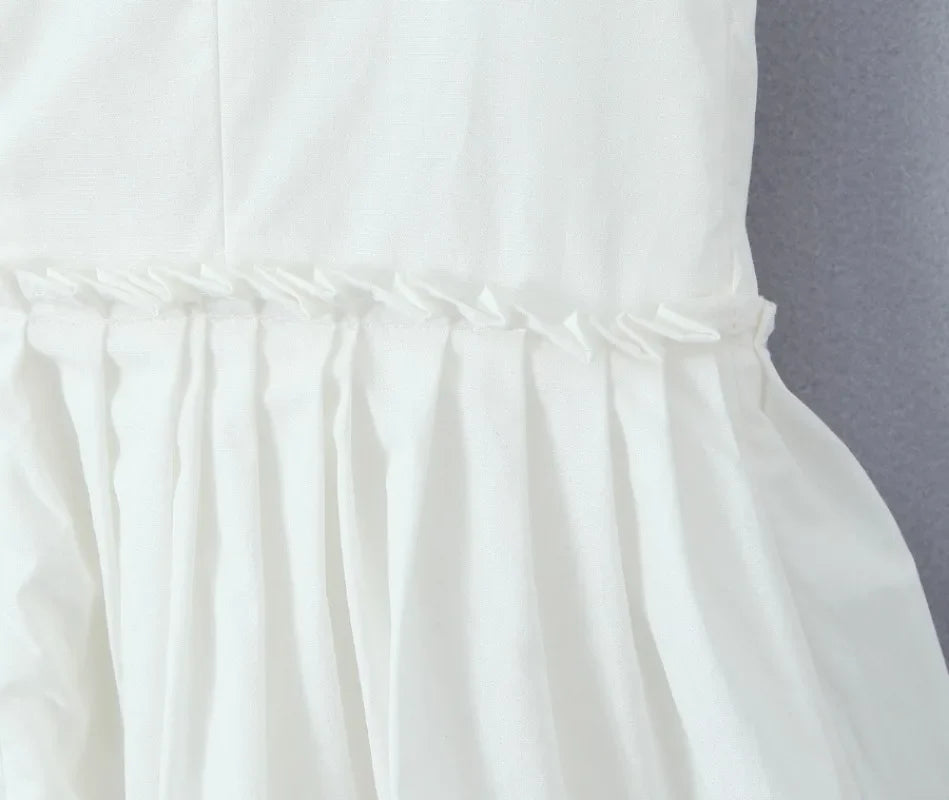 red party dress square neck sleeveless pleated summer dresses new cotton mini sexy women dresses