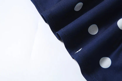 Sexy Polka Dot Print 2-Piece Set Women Halter Bandage Halter Backless Sleeveless Mini Tops+Straight Skirt Matching Suit