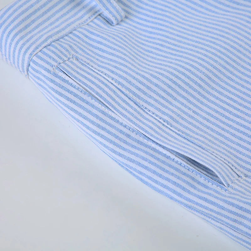 Roll-up Hem Striped Shorts Casual Basic Button-up High Waist Hot Pants Chic Elegant Slim-fitting Short Pants Streetwear