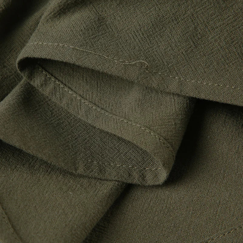 Summer Cotton Linen Short 2 Piece Sets for Women Sexy Spaghetti Strap Tops and Drawstring Short Sets Female Casual Matching Sets