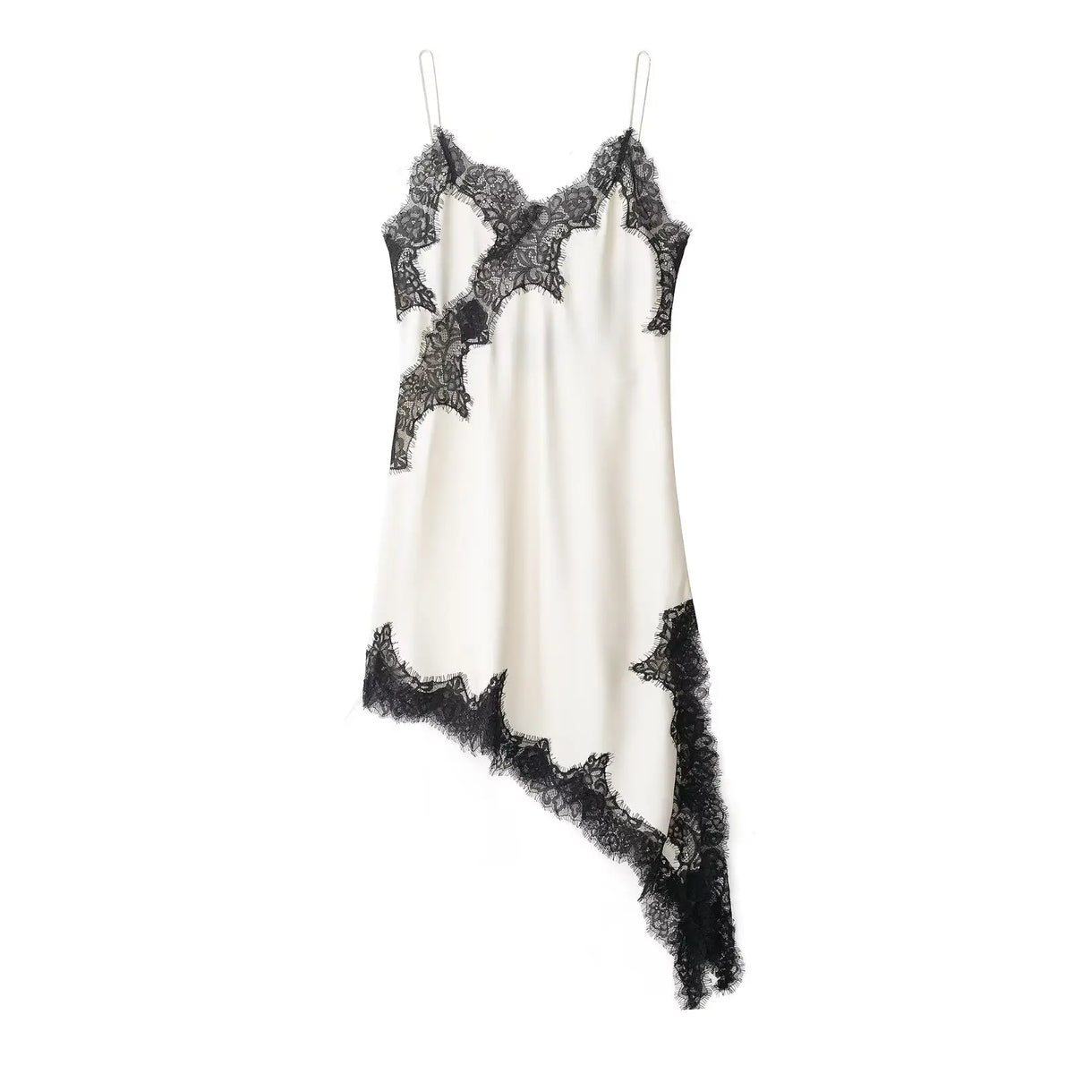 Womens Summer Mini Sleeveless Backless Vestidos Dresses Lace Asymmetric Slip Dress Sexy Evening Party Dresses