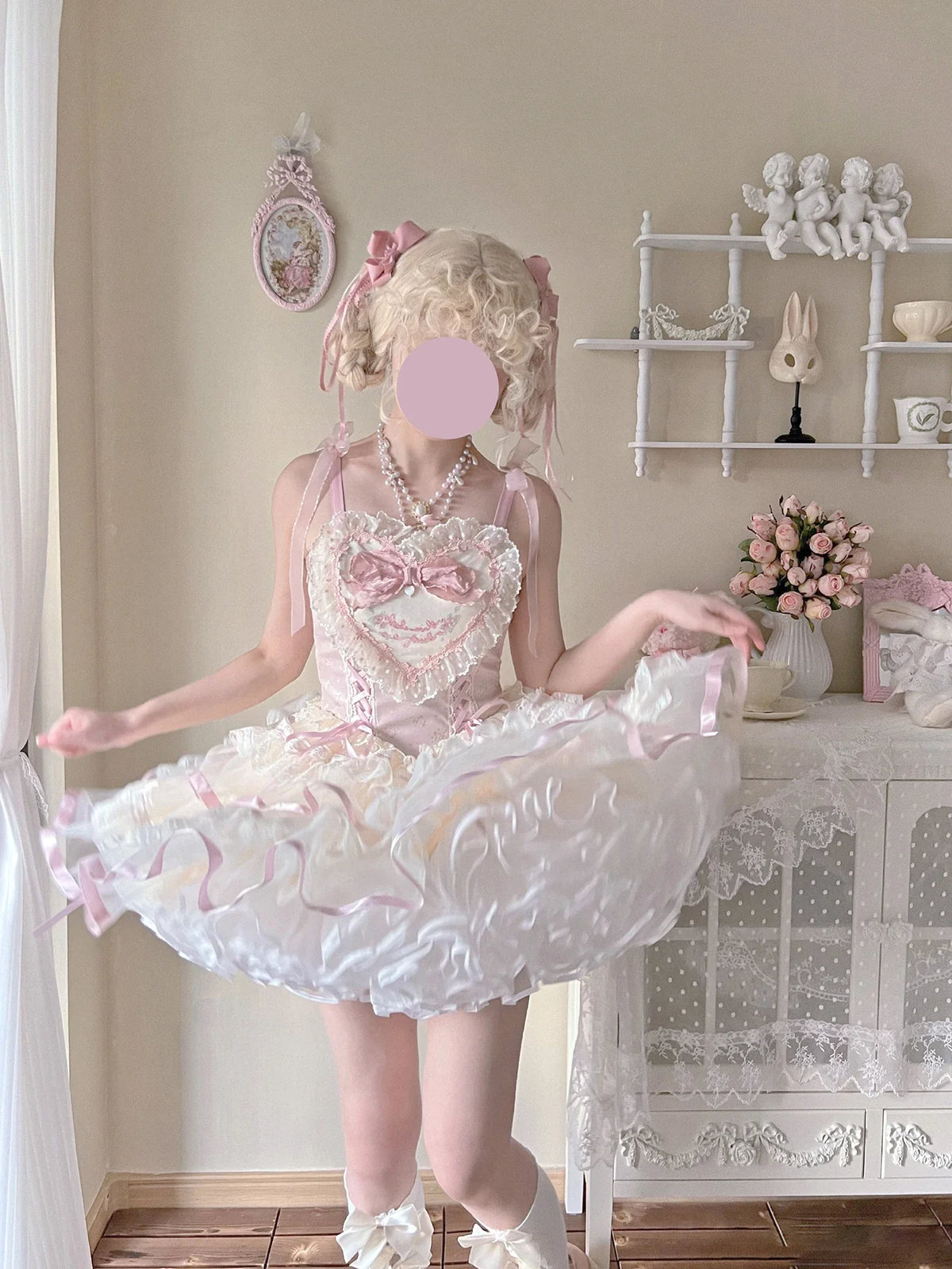 Silk Satin Short Suspender Skirt Ballet Style Adult Ceremony Birthday