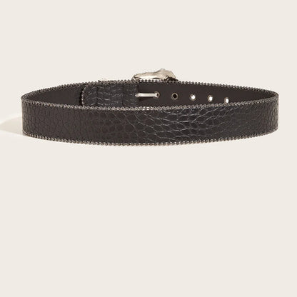 Unisex Jeans Belt Goth Y2k Designer Belts For Women High Quality Luxury Black Punk Accessory 3.8cm Waistband Men Belt Boho